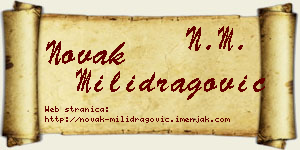 Novak Milidragović vizit kartica
